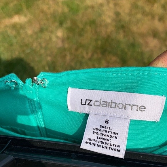 Liz Claiborne floral print lined cotton pencil skirt - Picture 6 of 6